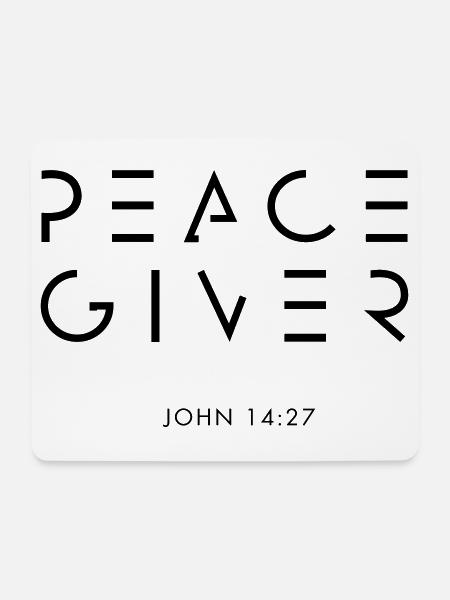 PEACEGIVER - Mouse Pad (horizontal) - white