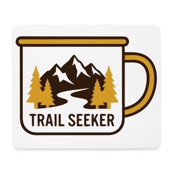 Berge Tasse Wander Logo - Mousepad (Querformat) - Weiß - Vorne