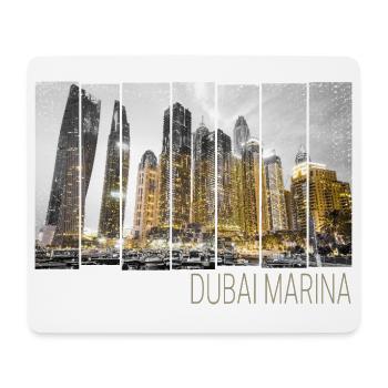 Dubai Marina in VAE Skyline Vintage Panorama - Mousepad (Querformat) - Weiß - Vorne