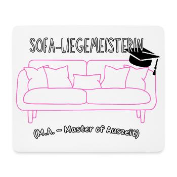 Sofa-Liegemeisterin - Mousepad (Querformat) - Weiß - Vorne