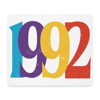 Geboren 1992 Geburtstagsgeschenk Geburtstag 92 - Mousepad (Querformat) - Weiß - Vorne