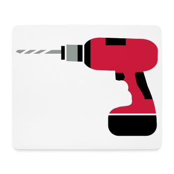 Une perceuse sans fil - Tapis de souris (format paysage) - blanc - Devant
