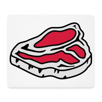 Ein rohes Steak - Mousepad (Querformat) - Weiß - Vorne