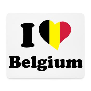 I love Belgium - J'aime la Belgique - Tapis de souris (format paysage) - blanc - Devant