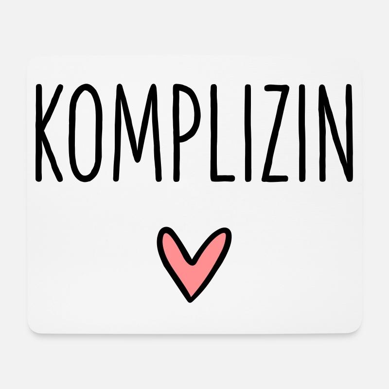 Komplizin Herz Geschenk Freundschaft Liebe - Mousepad (Querformat) - Weiß