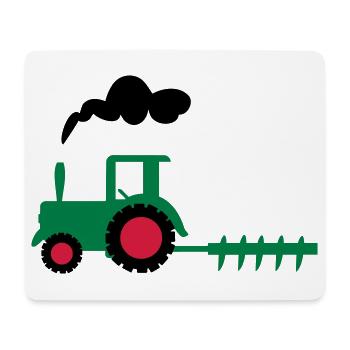 traktor trecker landwirtschaft - Mousepad (Querformat) - Weiß - Vorne