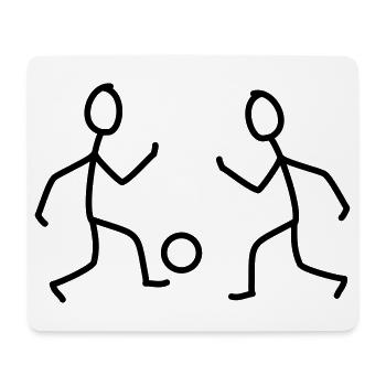 fussball spieler sport - Mousepad (Querformat) - Weiß - Vorne