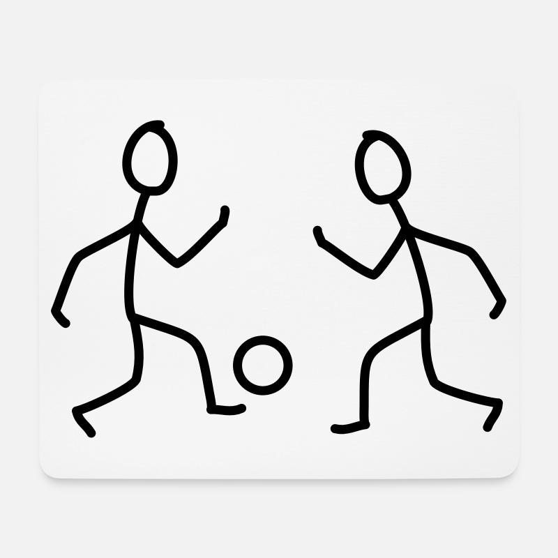 fussball spieler sport - Mousepad (Querformat) - Weiß