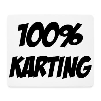 Go-Kart / Karting / Kart / Fahrer - Mousepad (Querformat) - Weiß - Vorne