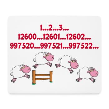 Counting sheep - Mouse Pad (horizontal) - white - Front