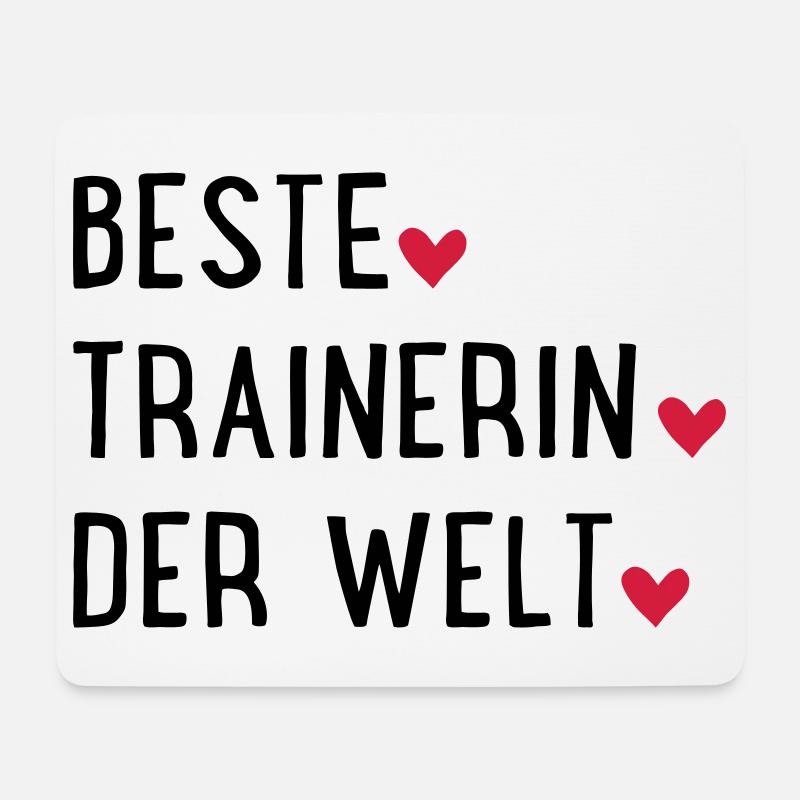 beste trainerin - Mousepad (Querformat) - Weiß