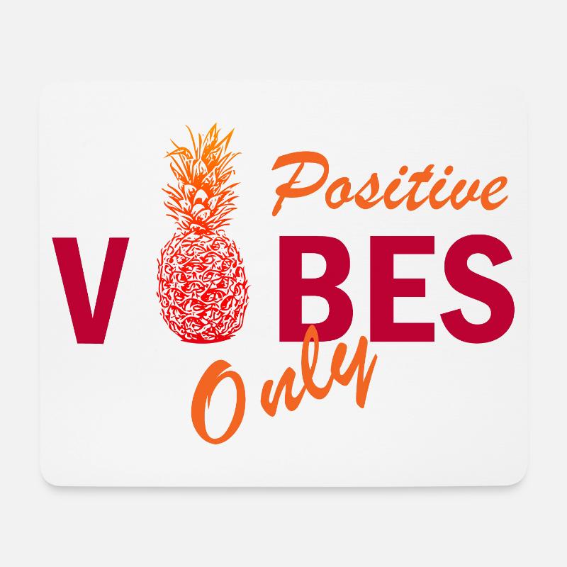 vibrations positives uniquement - Tapis de souris (format paysage) - blanc