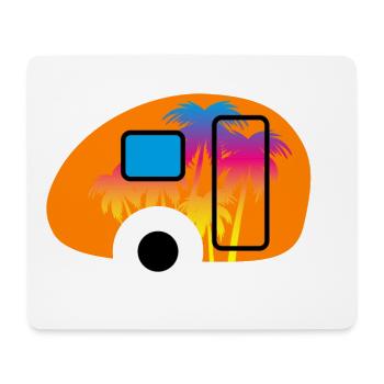 Caravan Wohnwagen Palmen Verlauf Camper Sommer Fun - Mousepad (Querformat) - Weiß - Vorne