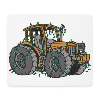 Tractor String Lights Farmer Christmas Gift - Mouse Pad (horizontal) - white - Front