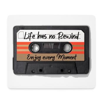 Kassette Retro Lebensmoment - Mousepad (Querformat) - Weiß - Vorne