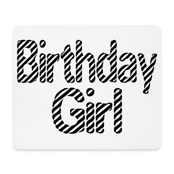 fille d’anniversaire - Tapis de souris (format paysage) - blanc - Devant