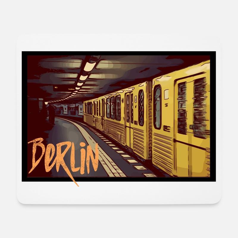 Berlin Underground - Mousepad (Querformat) - Weiß