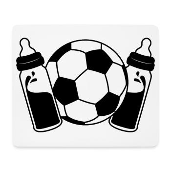 Premier biberons de football de la fête des pères papa fils - Tapis de souris (format paysage) - blanc - Devant