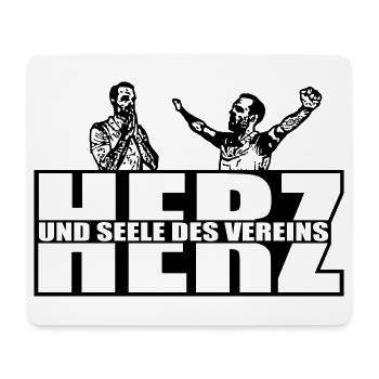 Herz und Seele des Vereins - Mousepad (Querformat) - Weiß - Vorne