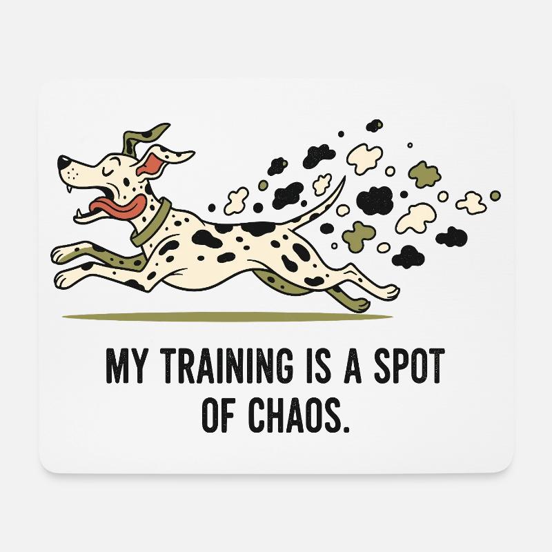 Mein Training ist ein Fleckchen Chaos - Mousepad (Querformat) - Weiß