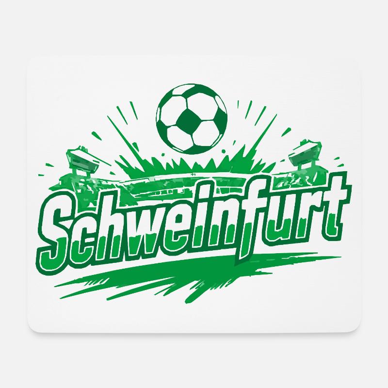 Schweinfurt Fußball Fanartikel - Mousepad (Querformat) - Weiß