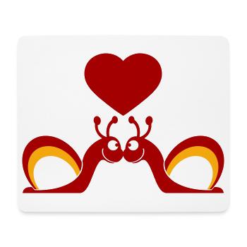 2 Schneckenhaus Schnecken Team Verliebt Freunde - Mousepad (Querformat) - Weiß - Vorne