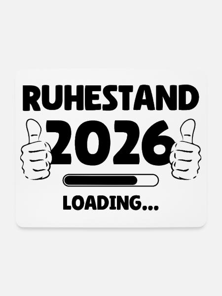 Ruhestand 2026 Loading - Mousepad (Querformat) - Weiß