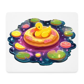 Donut-Enten im Galaxie-See - Mousepad (Querformat) - Weiß - Vorne