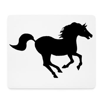 Cheval Noir creation by Louis RUNEMBERG Adagp - Mouse Pad (horizontal) - white - Front
