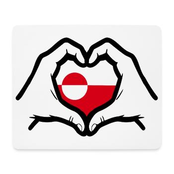Amour au Groenland - Tapis de souris (format paysage) - blanc - Devant
