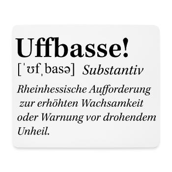 Mundart_Uffbasse - Tapis de souris (format paysage) - blanc - Devant