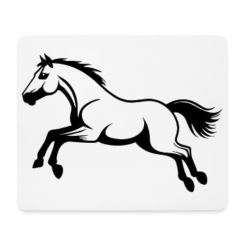 Horse Style Jump - Mouse Pad (horizontal) - white - Front