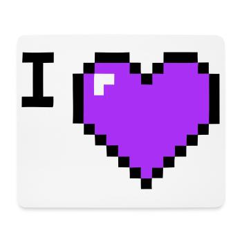 I Love Herz Platzhalter Text - Mousepad (Querformat) - Weiß - Vorne