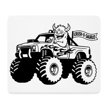 monster truck monster - Mouse Pad (horizontal) - white - Front