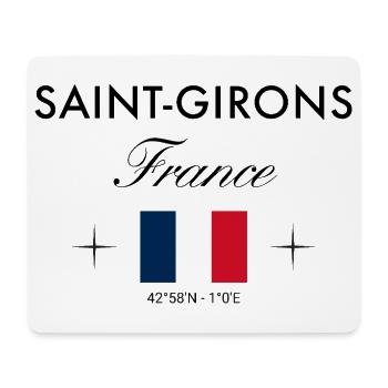 Saint Girons Frankreich Koordinaten Reise Souvenir - Mousepad (Querformat) - Weiß - Vorne
