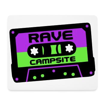 Rave Kassette Festival Logo - Mousepad (Querformat) - Weiß - Vorne