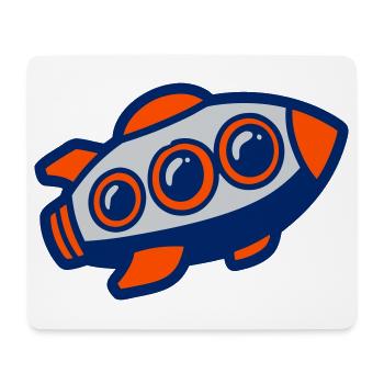Space Rocket Illustration - Mouse Pad (horizontal) - white - Front