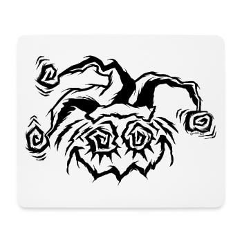 CLOWN_SMILE_black Lustiger Clown-Halloween - Mousepad (Querformat) - Weiß - Vorne