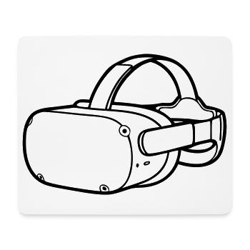 VR Brille Headset Grafik - Mousepad (Querformat) - Weiß - Vorne