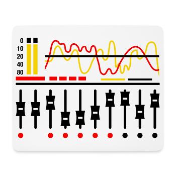 Mixing Table - Mousepad (Querformat) - Weiß - Vorne
