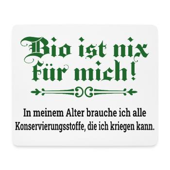 Bio ist nix für mich - Mousepad (Querformat) - Weiß - Vorne