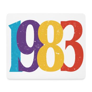 Geboren 1983 Geburtstagsgeschenk Geburtstag 83 - Mousepad (Querformat) - Weiß - Vorne