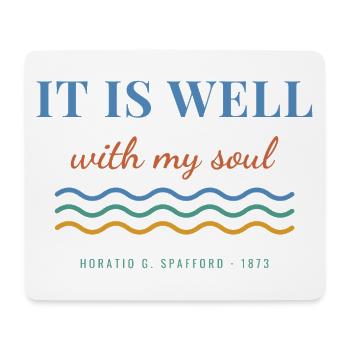 It Is Well With My Soul – Christian Hymn - Mousepad (Querformat) - Weiß - Vorne