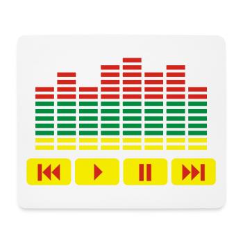Equalizer DJ music player - Mousepad (Querformat) - Weiß - Vorne