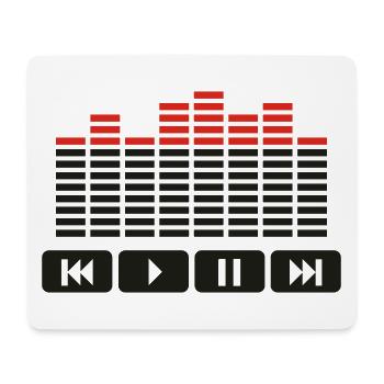 Equalizer audio player dj - Mousepad (Querformat) - Weiß - Vorne