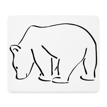 Bären Skizze Zeichnung Scribble - Mousepad (Querformat) - Weiß - Vorne