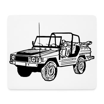 Offroad ,Geländewagen , 4x4 Fun , Kult , Auto (25) - Mousepad (Querformat) - Weiß - Vorne