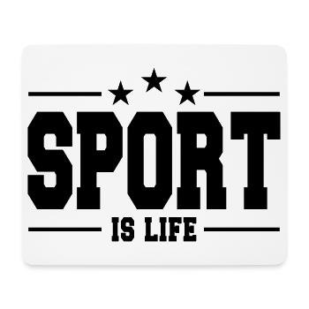 Le sport c'est la vie - Tapis de souris (format paysage) - blanc - Devant