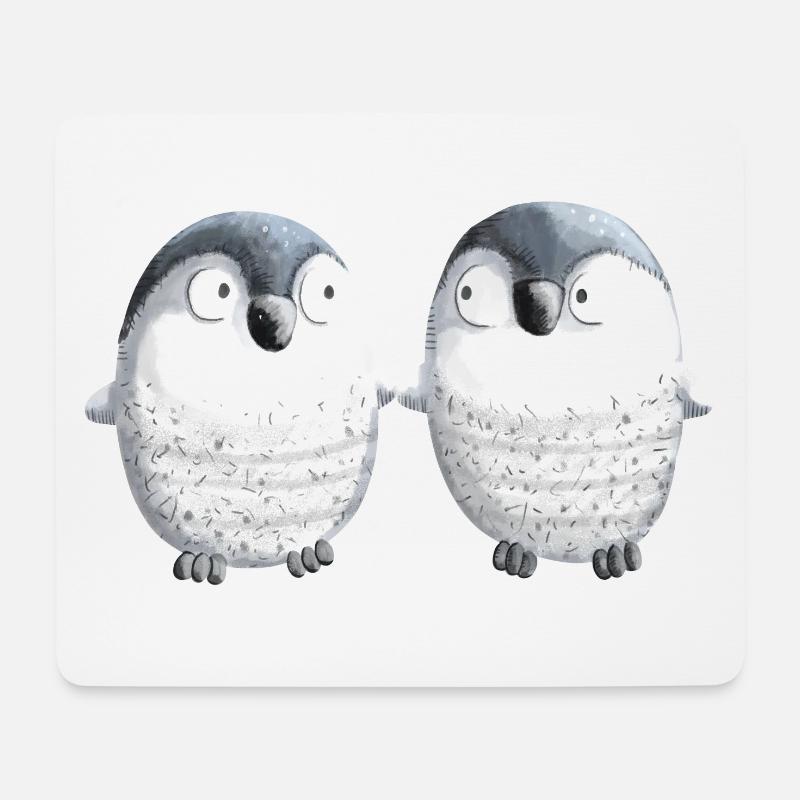 Best Friends Pinguine - Pinguin - Comic - Paar - Mousepad (Querformat) - Weiß