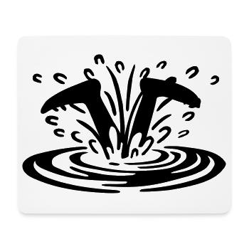 Taucher - Mousepad (Querformat) - Weiß - Vorne